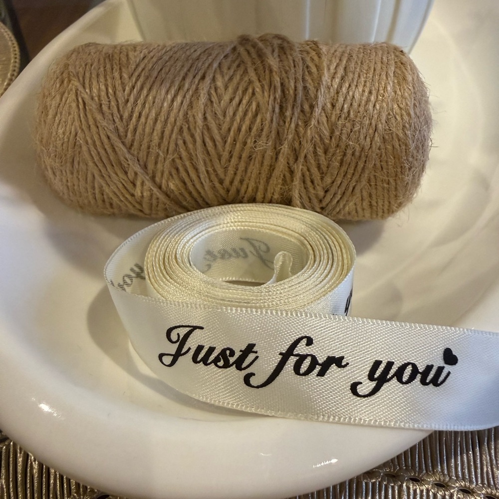 Just For You Satin Ribbon & Natural Twine Bundle